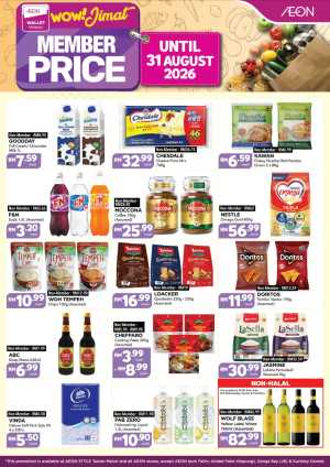 AEON Retail Malaysia Member Price Wow Jimat Offers | Latest Deals flyer cover