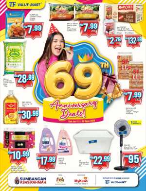 TF Value-Mart Anniversary Promotion | Best Deals Today flyer cover