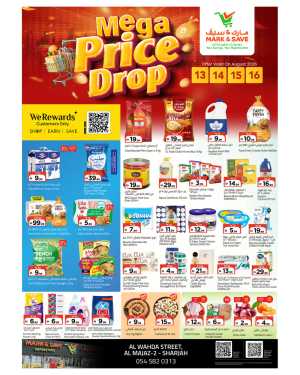 Mark & Save Al Majaz Sharjah Offers | Mega Price Drop flyer cover