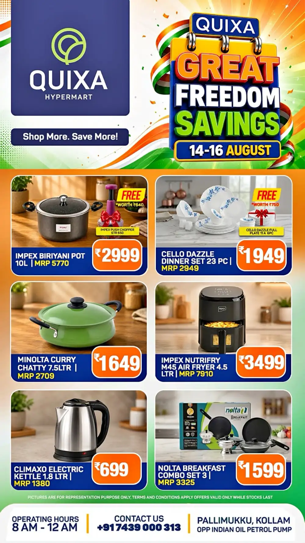 Quixa Hypermart Kollam Offers | Great Freedom Savings page 1