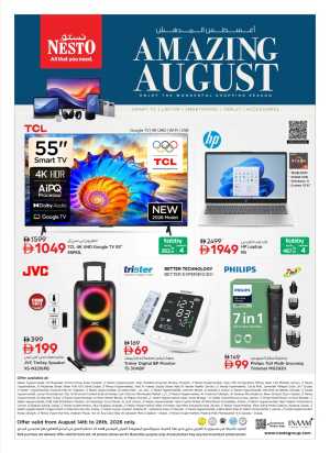 Nesto Amazing August Offers | Smartphone & Electronics Deals flyer cover