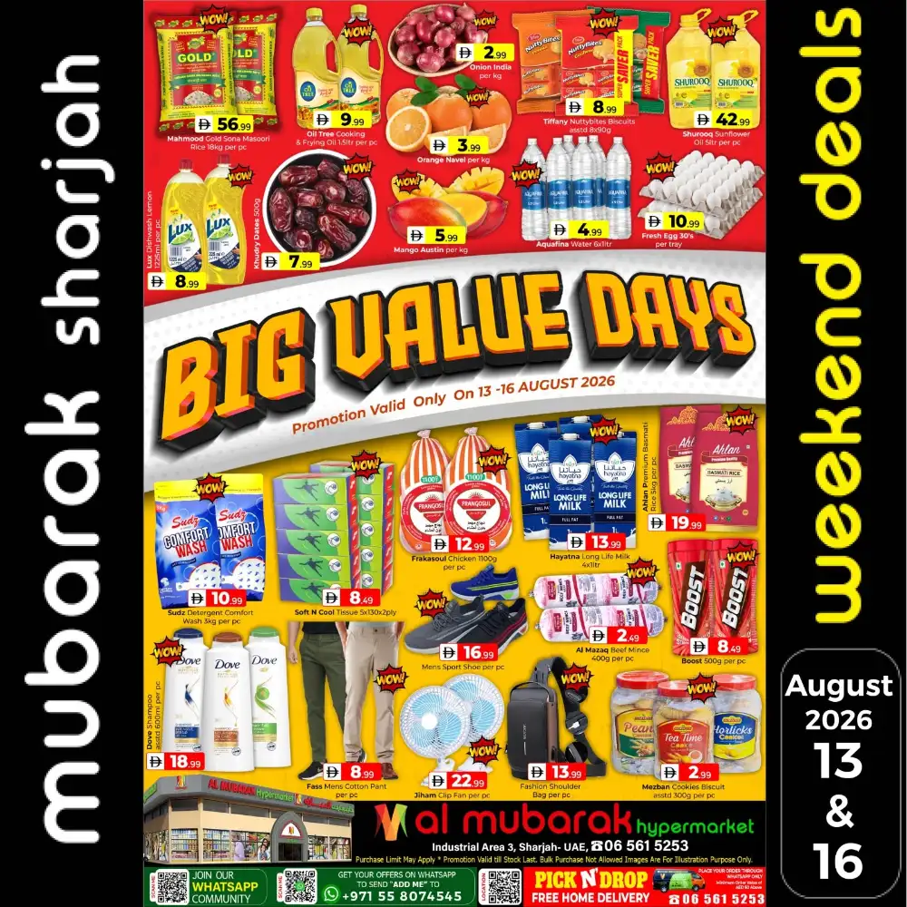 Al Mubarak Hypermarket Sharjah Big Value Days Deals page 1