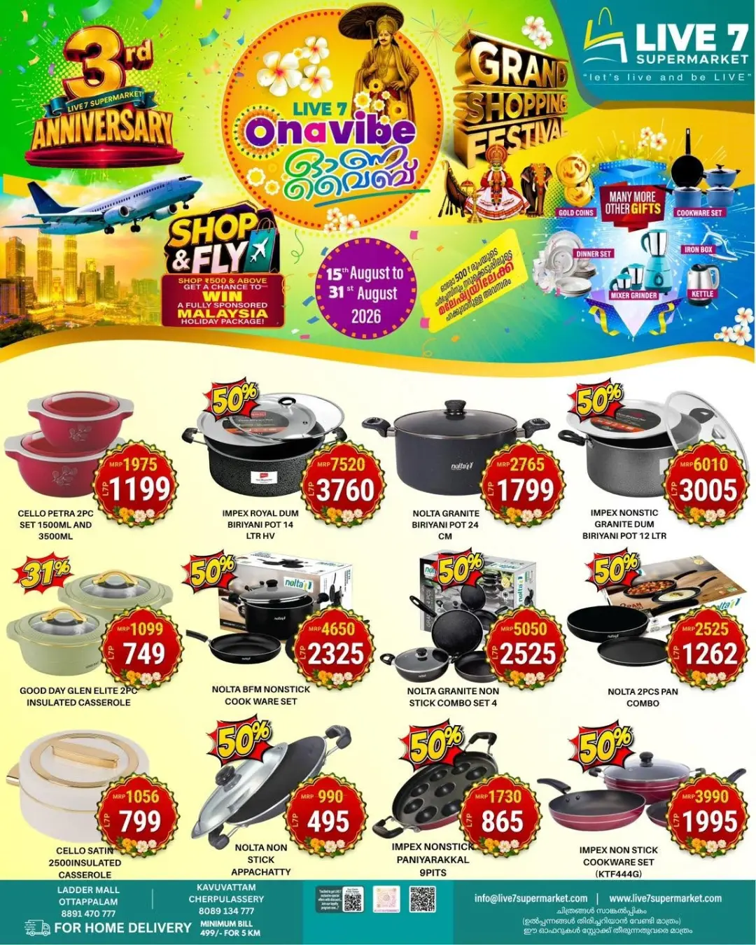 Live 7 Supermarket Ottappalam Offers | Onavibe Festival page 1