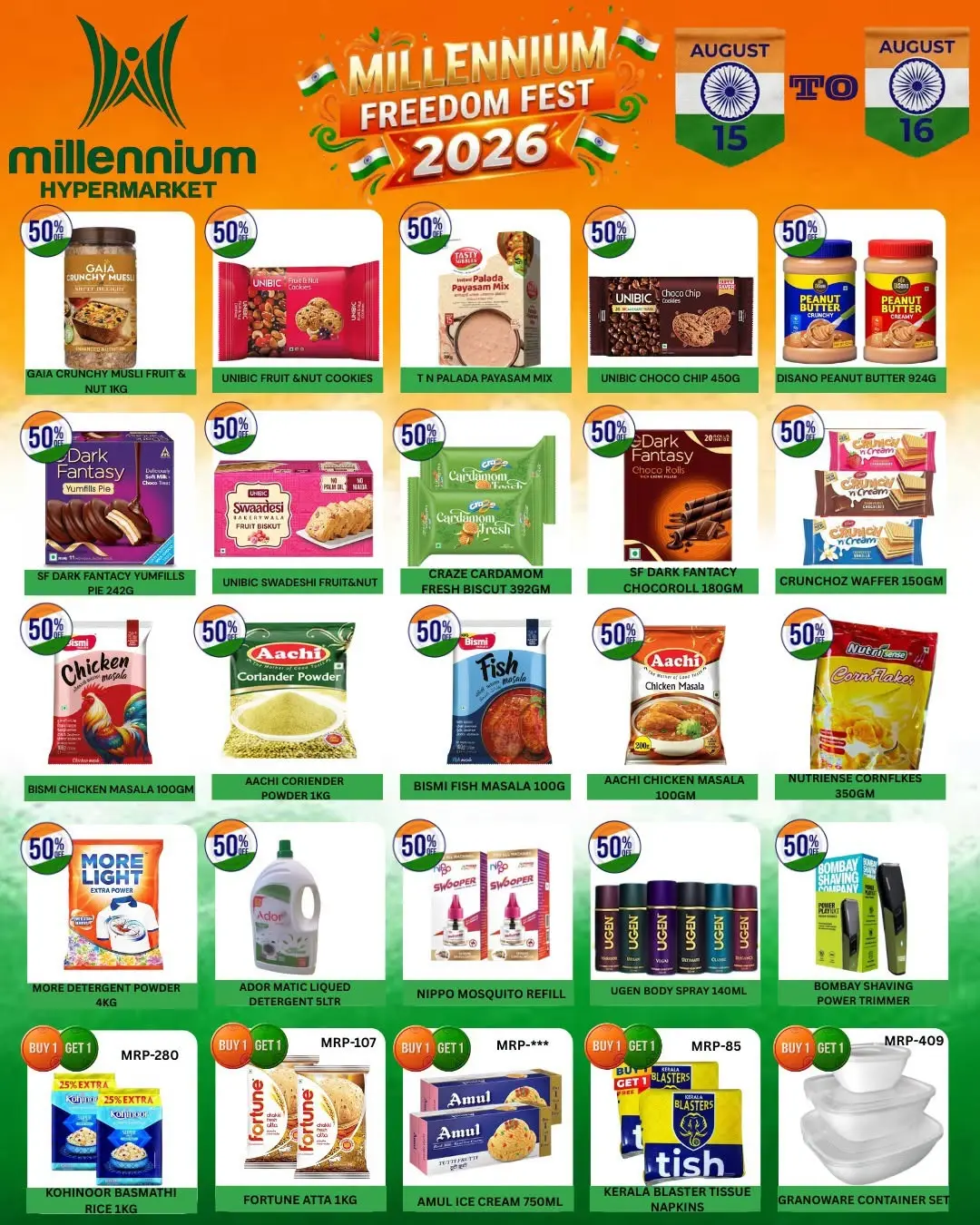 Millennium Hypermarket Offers | Freedom Fest Deals page 1