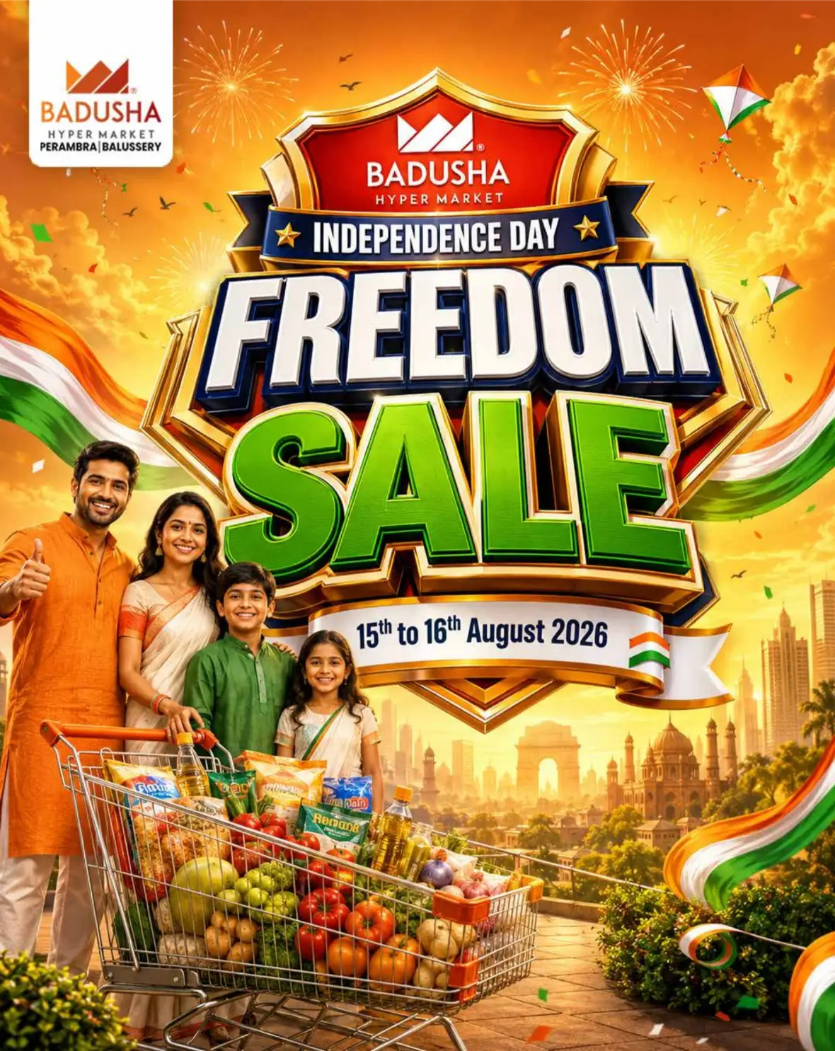 Badusha Hyper Market Balussery Offers | Freedom Sale page 1