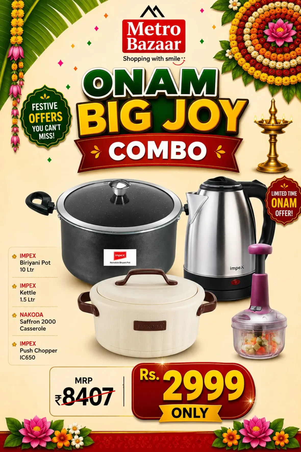 Metro Bazaar Thalassery Offers Today | Onam Big Joy Sales page 6