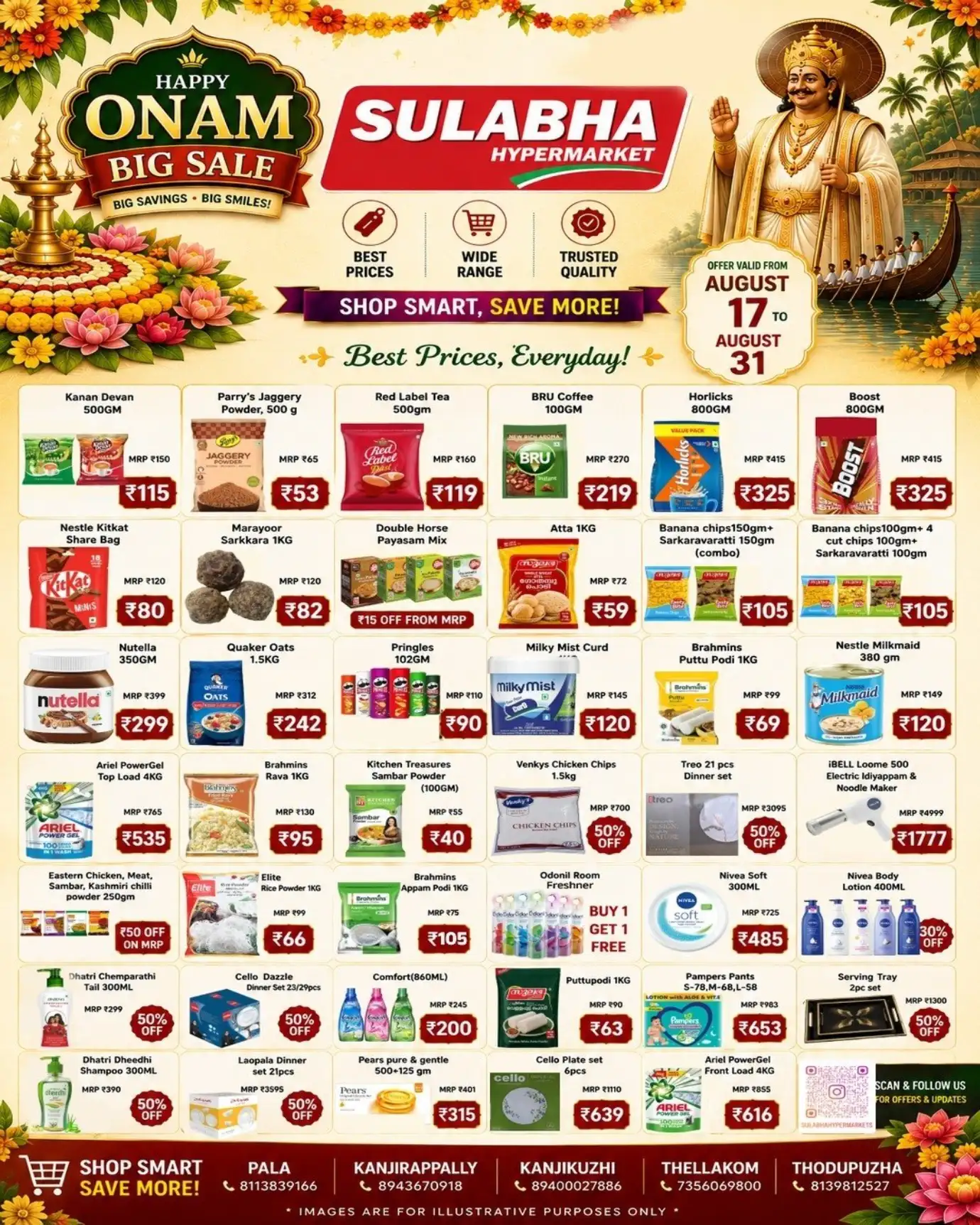 Sulabha Hypermarket Onam Big Sale | Grocery Offers page 1