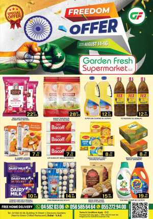 Garden Fresh Offers Today in Dubai | Freedom Offer flyer cover