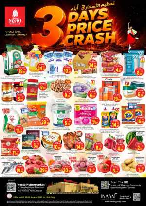 Nesto Muweilah Offers | 3 Days Price Crash Deals flyer cover