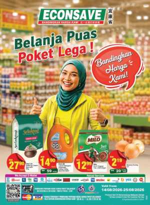 Econsave Malaysia Promotions Today | Belanja Puas Deals flyer cover