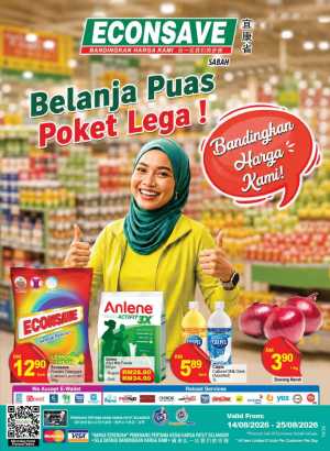 Econsave Sabah Promotions | Belanja Puas Deals flyer cover
