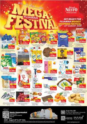 Nesto Fujairah Offers Today | Mega Festival Deals flyer cover