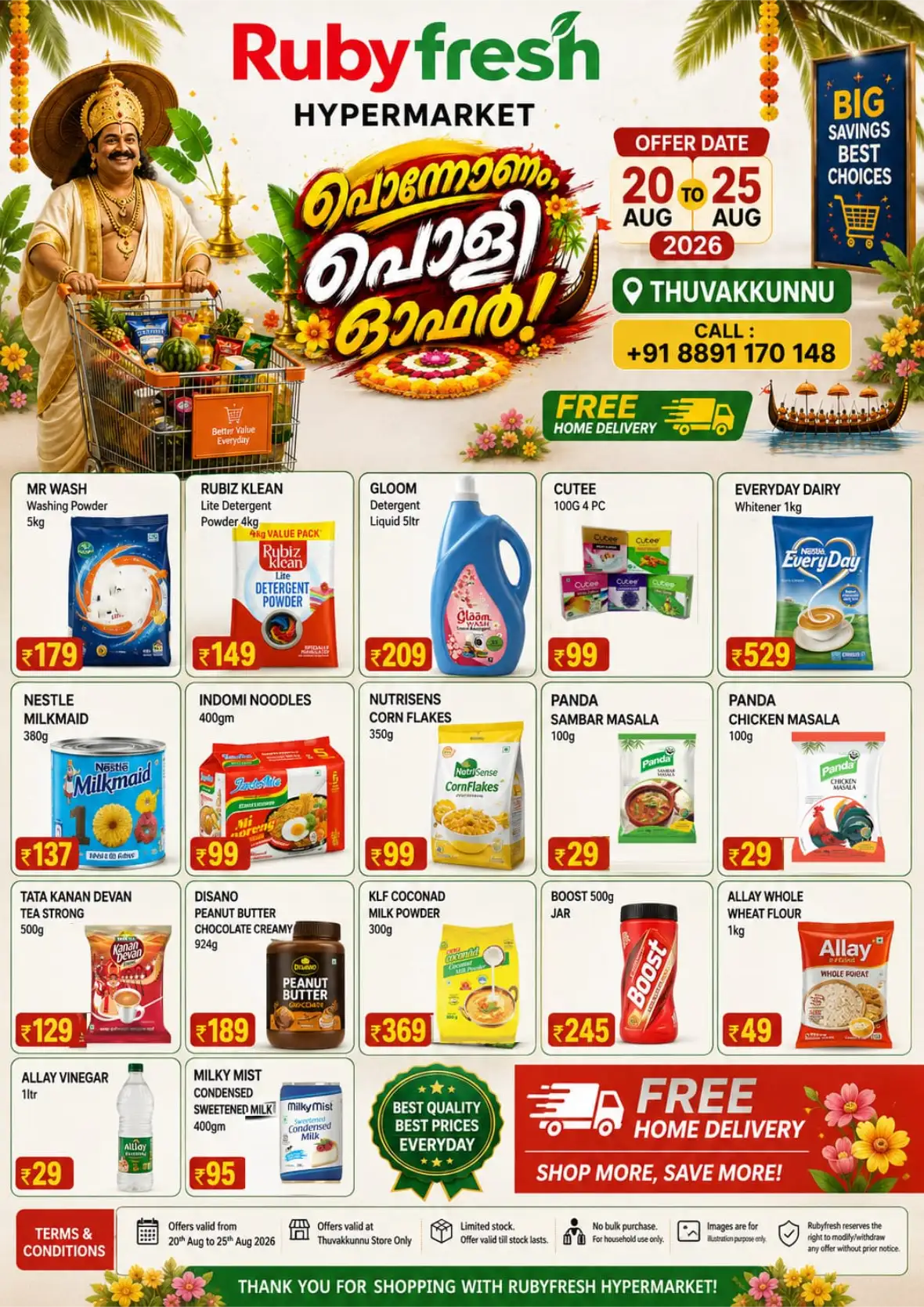 Rubyfresh Hypermarket Thuvakkunnu Onam Offers | Deals page 2