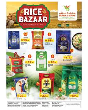 Mark & Save Rice Bazaar Offers | Latest Grocery Deals flyer cover