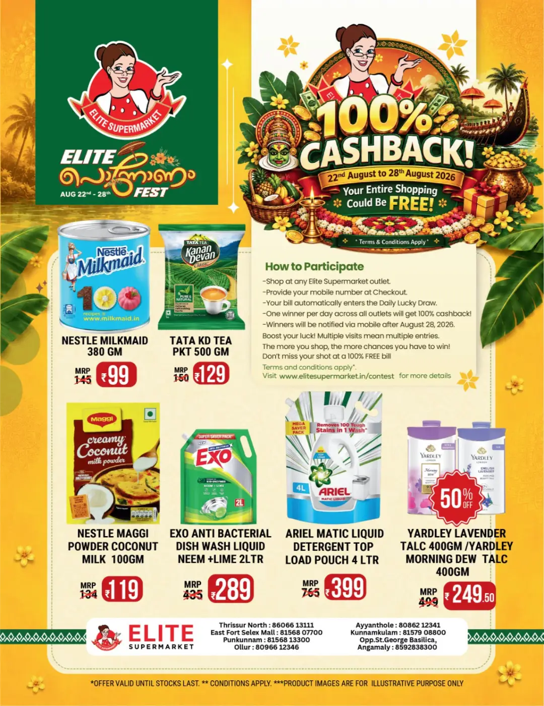 Elite Supermarket Ponnonam Fest Offers & Deals page 1