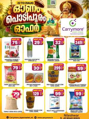 Carrymore Nileshwar Weekly Offers | Grocery Deals flyer cover