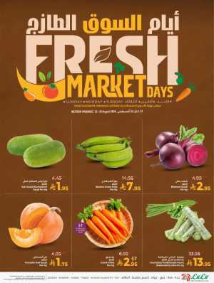 LuLu Saudi Offers Today | Fresh Market Days Deals flyer cover