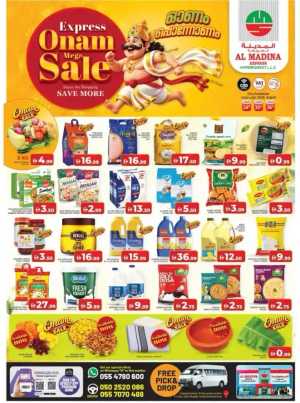 Al Madina Express Sharjah Onam Sale | Grocery Deals flyer cover