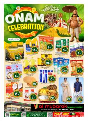 Al Mubarak Sharjah Onam Offers & Deals flyer cover
