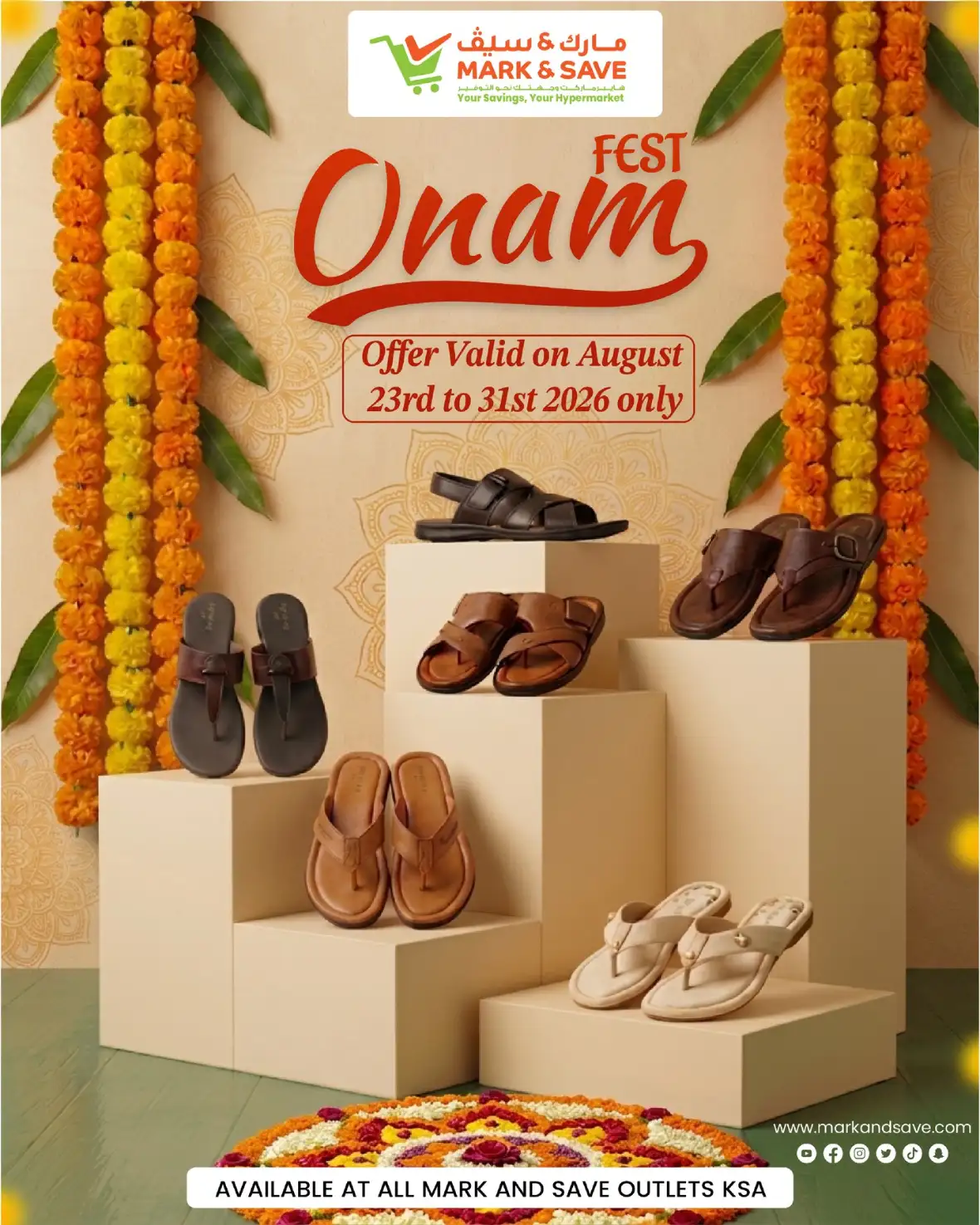 Mark and Save KSA Onam Fest Footwear Offers Today page 1