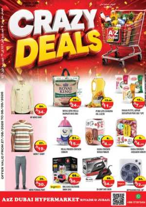 A2Z Dubai Hypermarket Offers Today | Crazy Deals & Discounts flyer cover