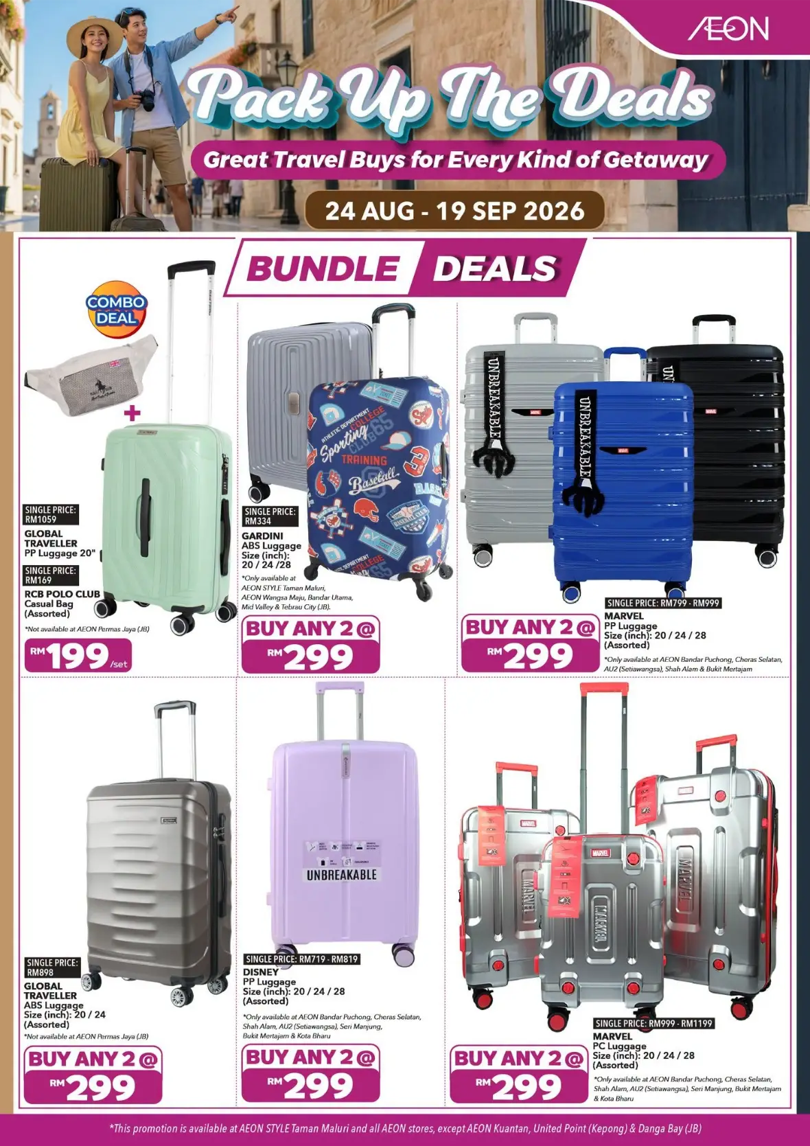 AEON Malaysia Pack Up The Deals | Travel Luggage Offers page 1