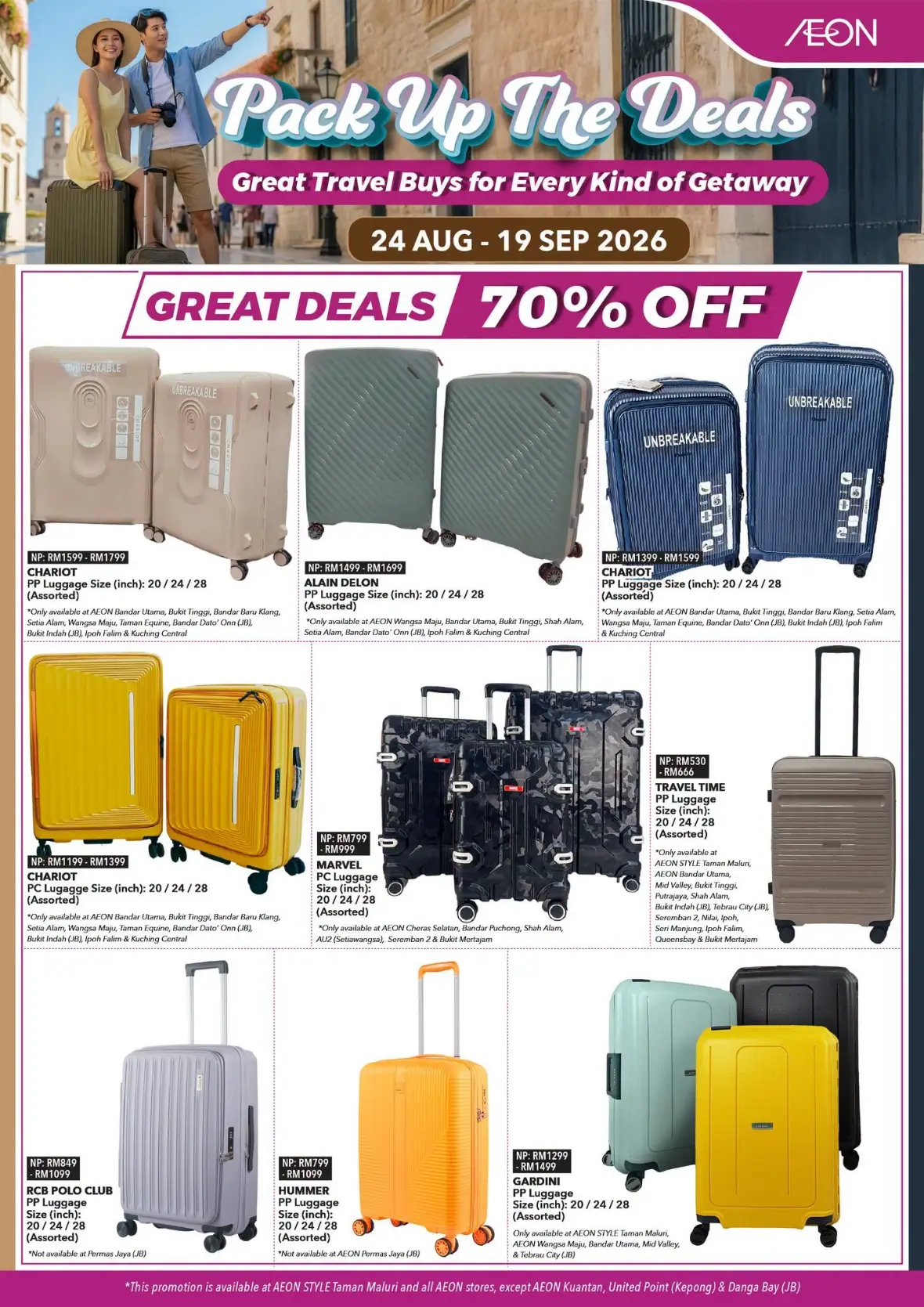 AEON Malaysia Pack Up The Deals | Travel Luggage Offers page 7