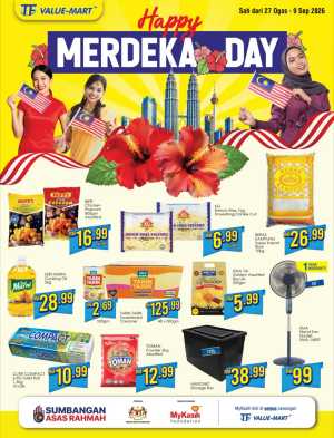 TF Value-Mart Merdeka Day Offers | Latest Grocery Deals flyer cover