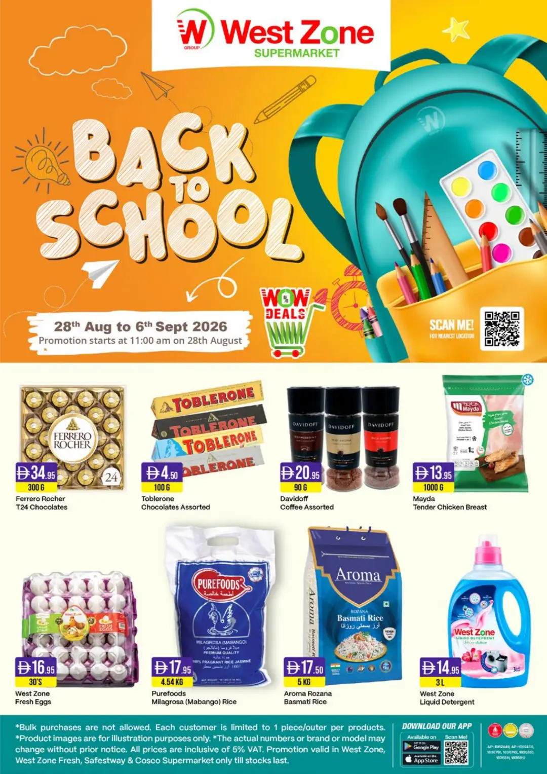 West Zone Supermarket | Back to School Offers & Deals page 1