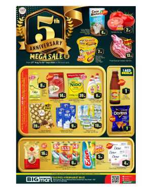 Big Mart Najda Street Offers | 5th Anniversary Mega Sale flyer cover