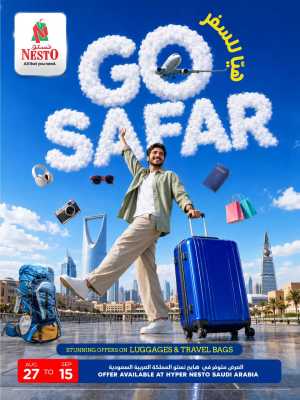 Nesto Saudi Arabia | Travel Bags & Luggage Deals flyer cover