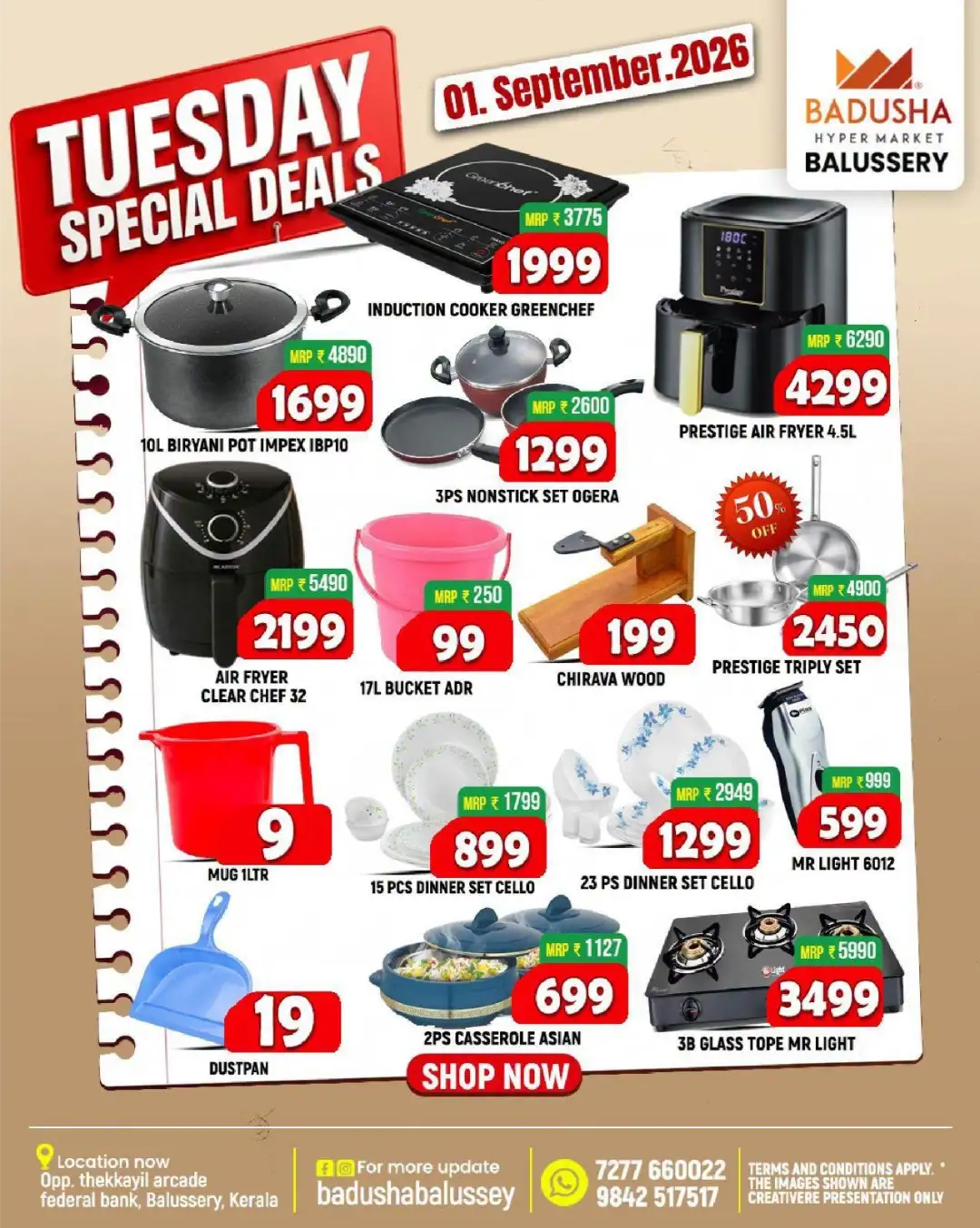 Tuesday Special Deals page 1