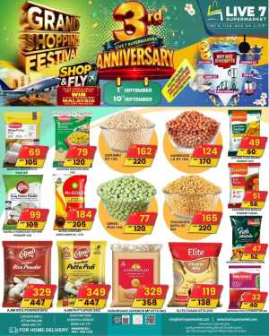 Live 7 Supermarket | Grand Shopping Festival Offers flyer cover
