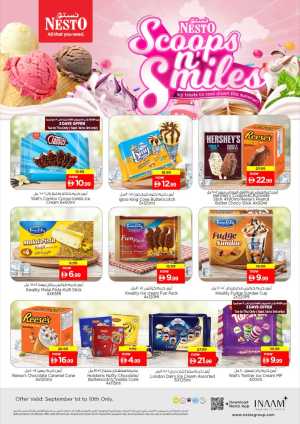 Nesto Hypermarket | Scoops n Smiles Ice Cream Offers flyer cover