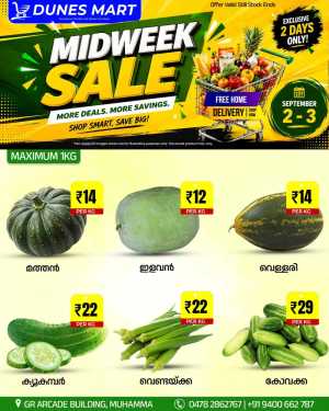 Midweek sale flyer cover