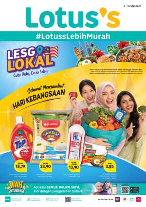 Lotus Hari Kebangsaan Offers | Less Lokal flyer cover