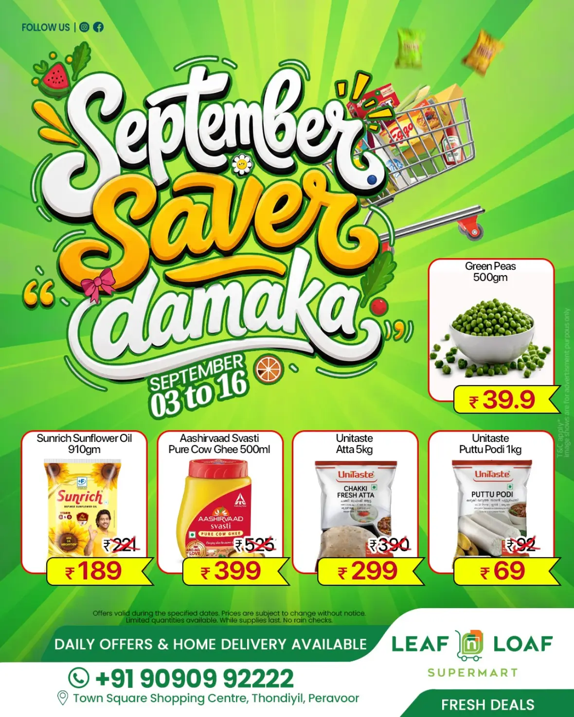 Leaf N Loaf Peravoor Offers | September Sale page 1