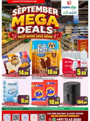 Leptis Fresh September Mega Deals flyer cover
