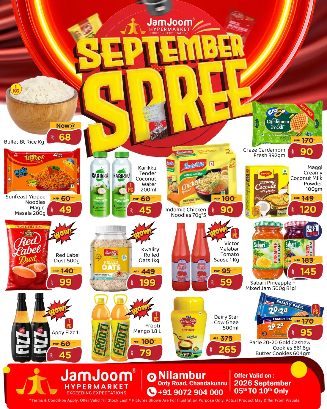 JamJoom Hypermarket Nilambur | September Spree Offers & Deals page 1