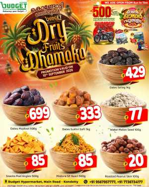 Dry Fruits & Snacks Offers From ₹20 flyer cover