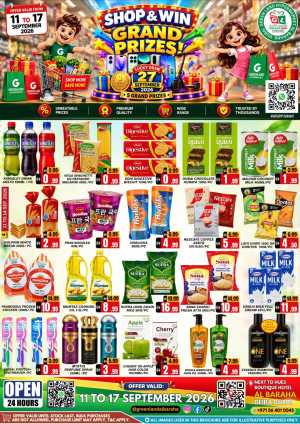 Shop & Win Grand Prizes flyer cover