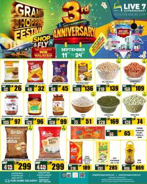 Live 7 Supermarket Anniversary Offers flyer cover