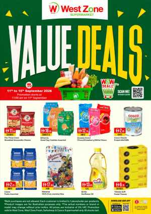 West Zone Supermarket | Value Deals on Grocery, Rice & Fresh Fruit Offers flyer cover