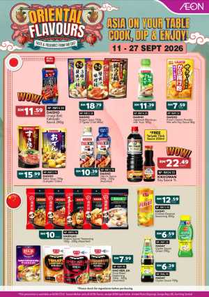 AEON STYLE Taman Maluri and all AEON Stores, except AEON Ipoh Falim, United Point (Kepong), Danga Bay (JB), Kuching Central. flyer cover