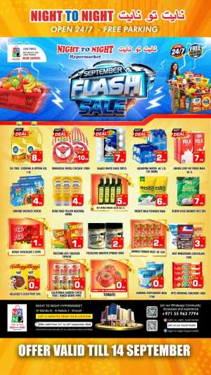 Night To Night September Flash Sale Deals flyer cover
