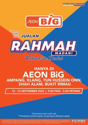 Rahmah Madani Sale | AEON Big Deals flyer cover