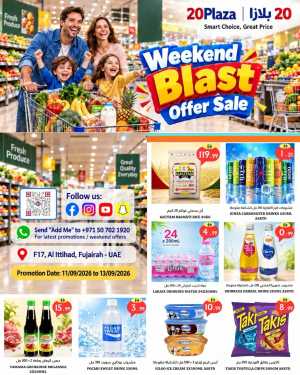 20 Plaza Weekend Blast Offer Sale flyer cover