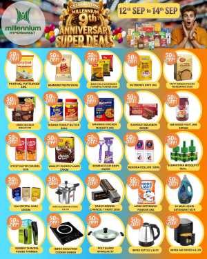 Millennium Hypermarket | 9th Anniversary Super Deals flyer cover