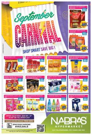 Nabras Hypermarket September Carnival Deals flyer cover