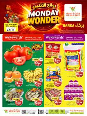 Mark & Save Barka | Monday Wonder Offers & Deals flyer cover